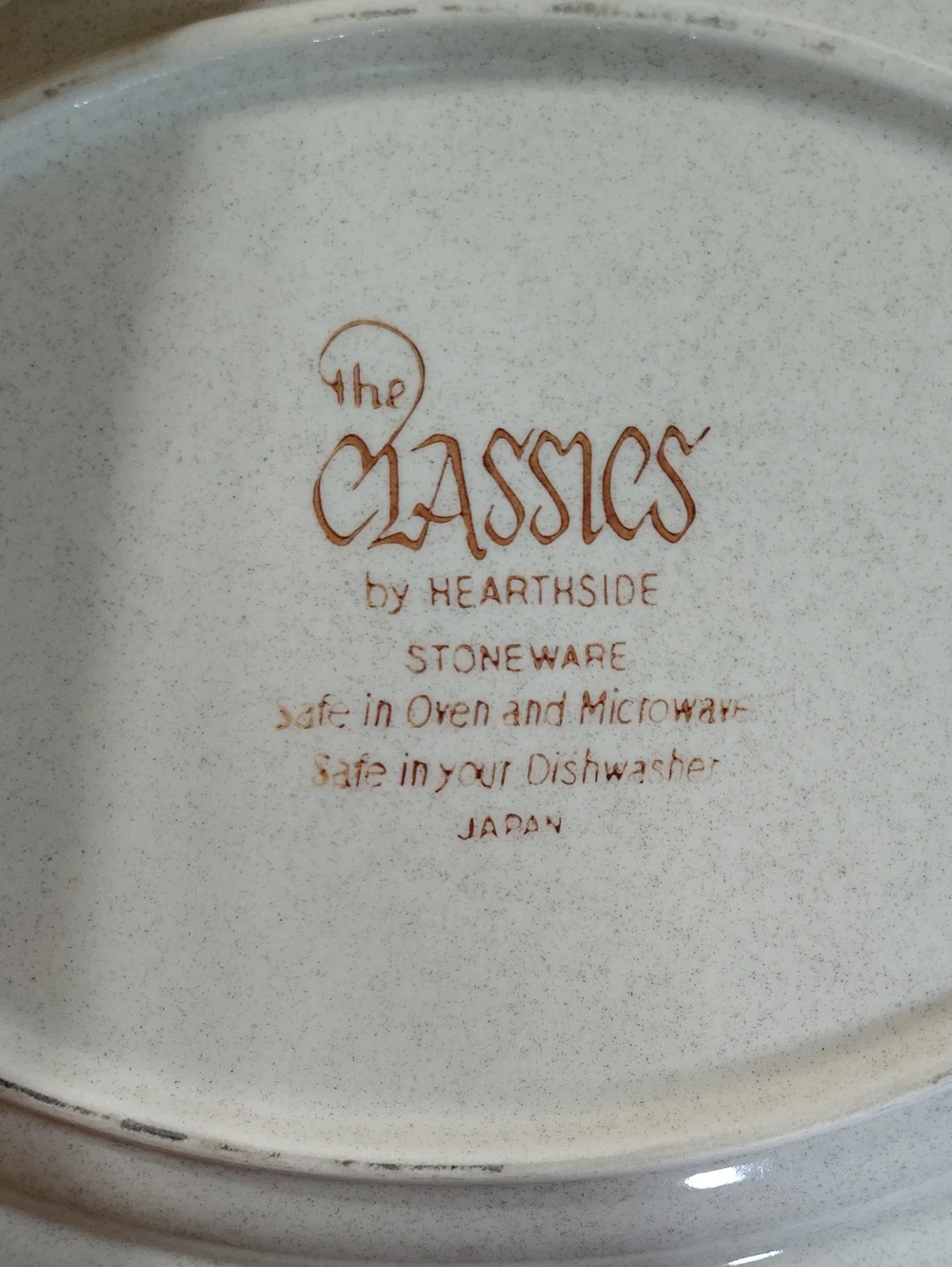 The Classics By Hearthside Stoneware Platter Tannish Cream And Brown